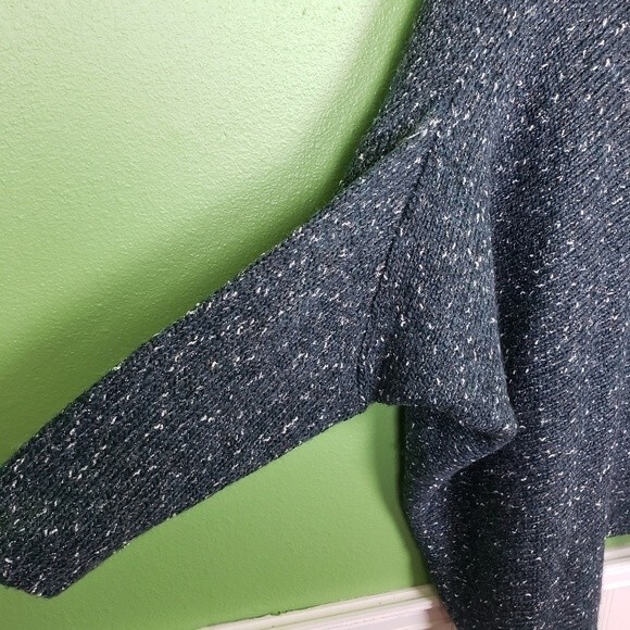 Lane Bryant NWT Women's Draped Blue Silver Open Cardi Shrug Jacket Size 26/28 - Picture 12 of 13